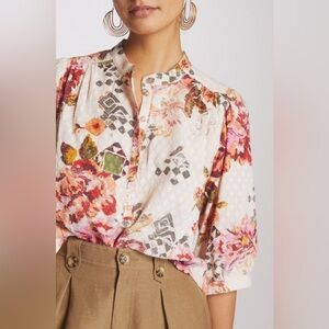 Anthropologie Pilcro Surf Blouse, Size M